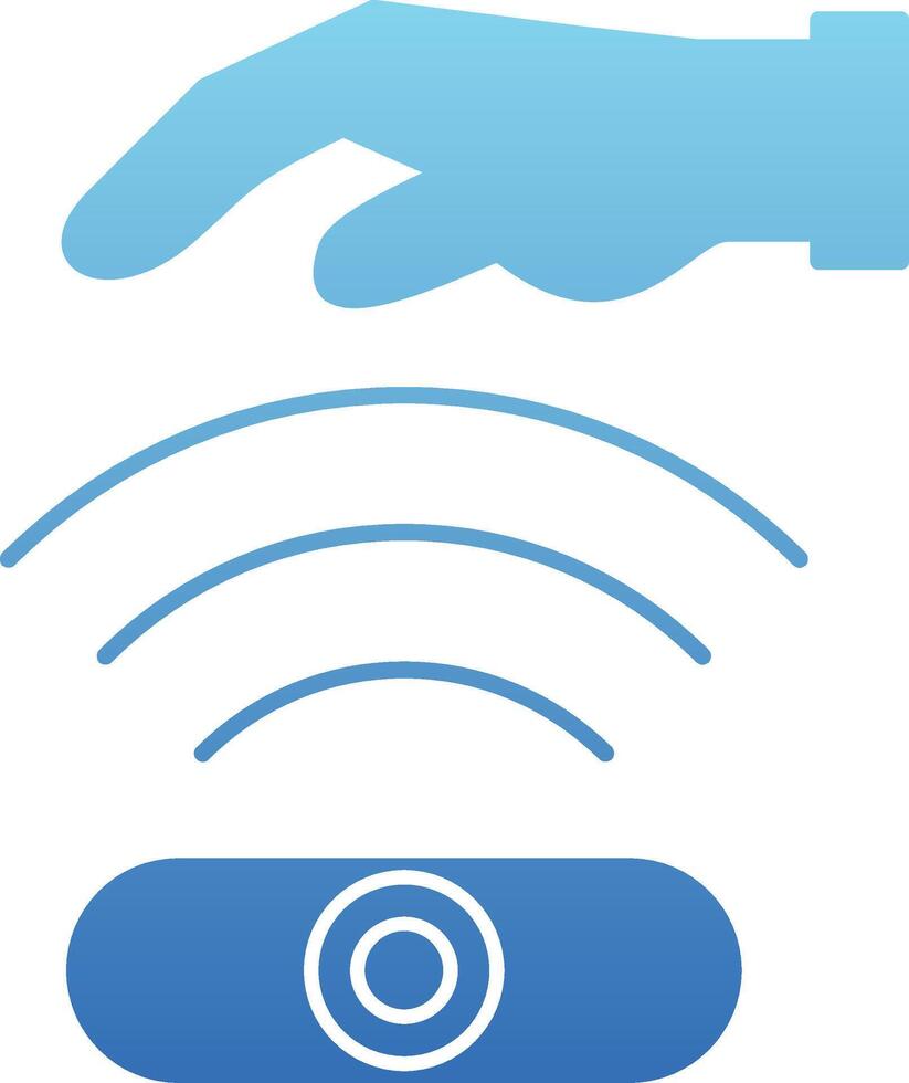 Hand Sensor Glyph Gradient Icon vector
