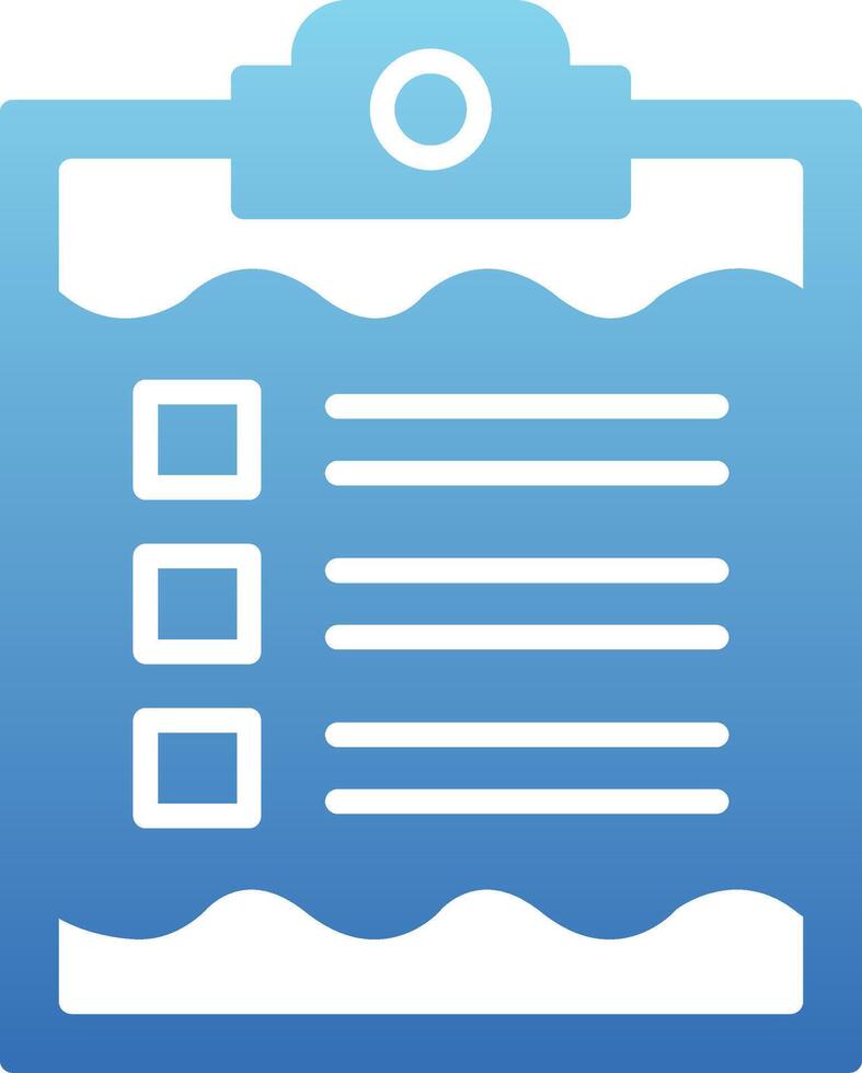 Clipboard Glyph Gradient Icon vector