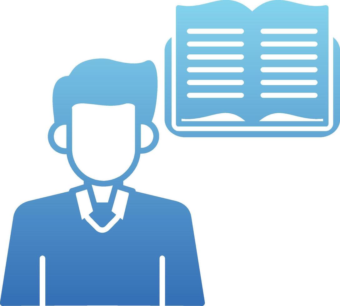 Lifelong Learning Glyph Gradient Icon vector