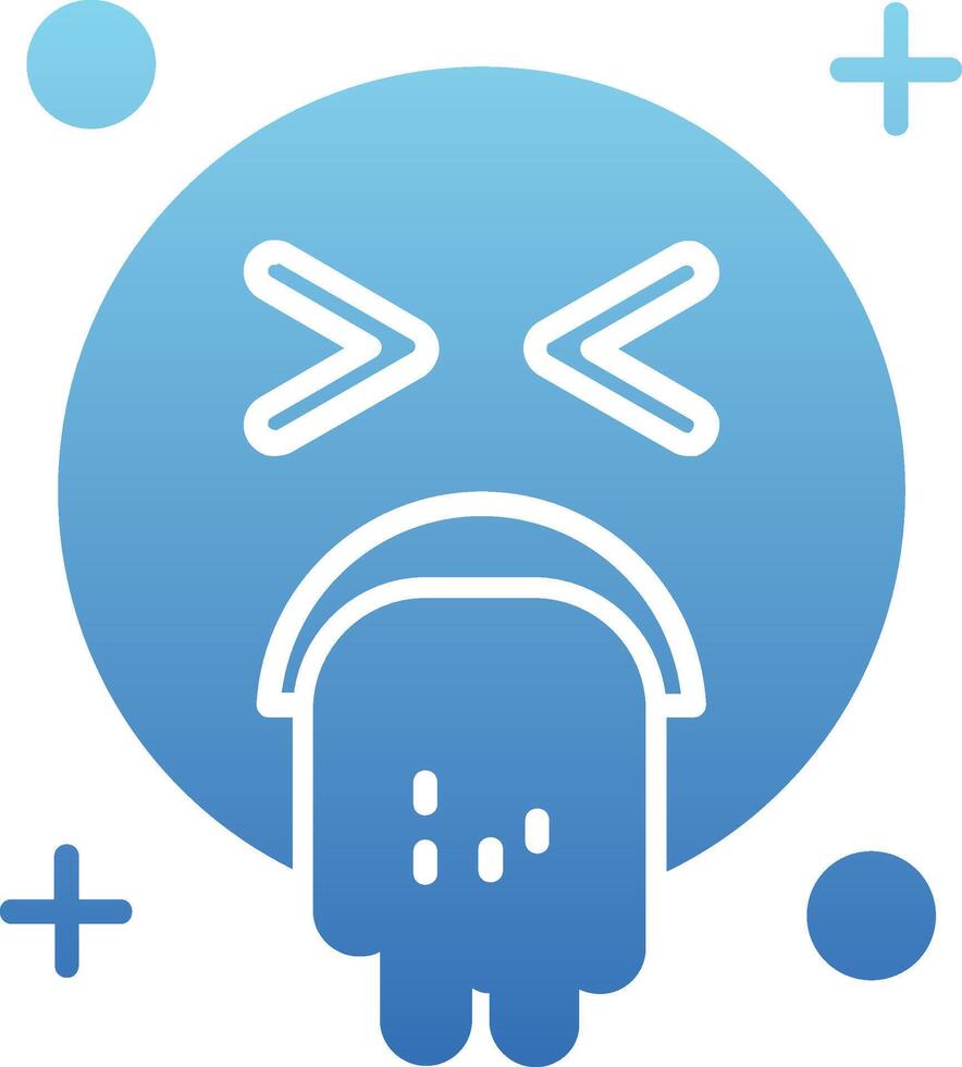 Vomit Glyph Gradient Icon vector