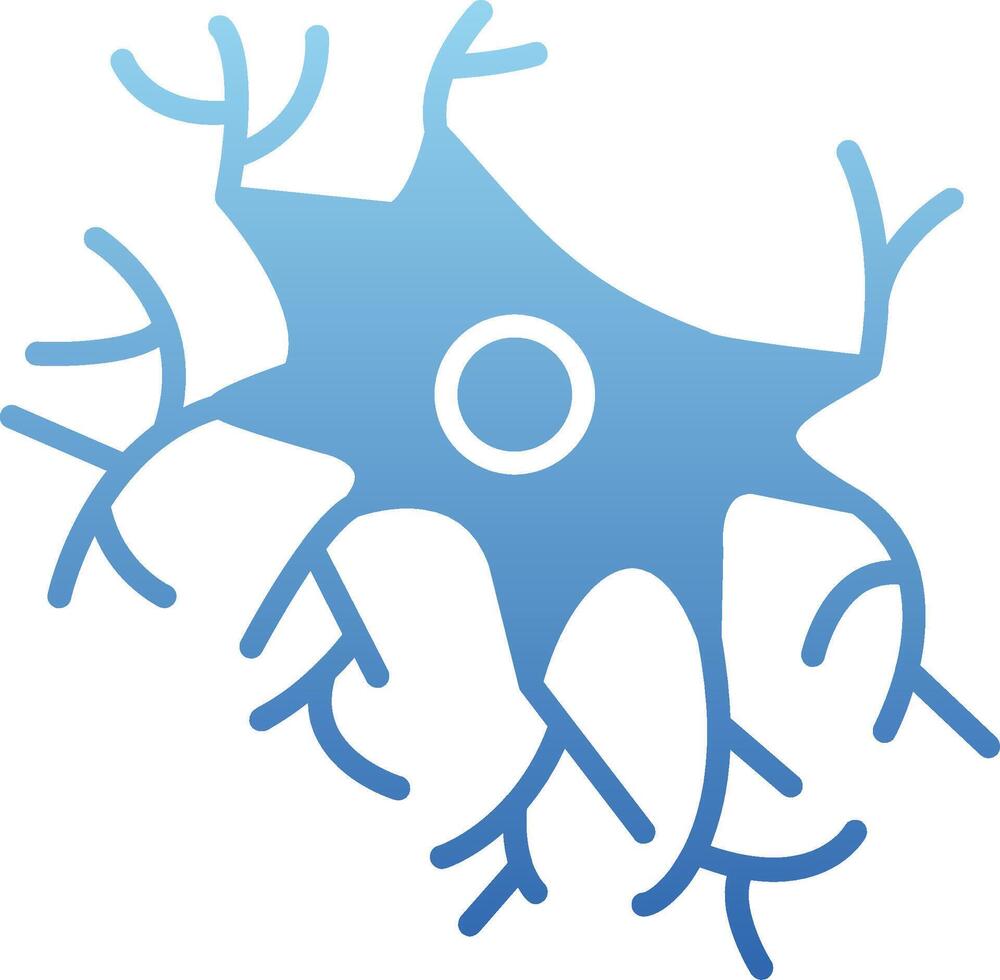 Astrocyte Glyph Gradient Icon vector
