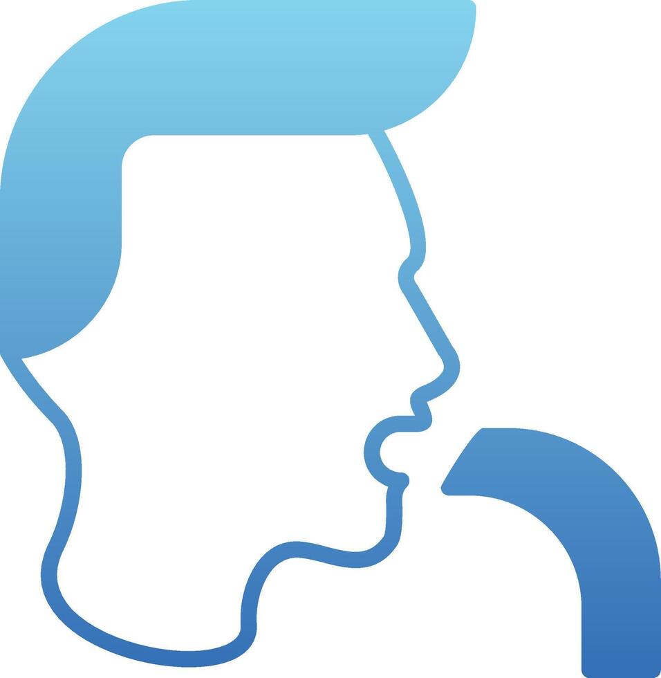 Nausea Glyph Gradient Icon vector