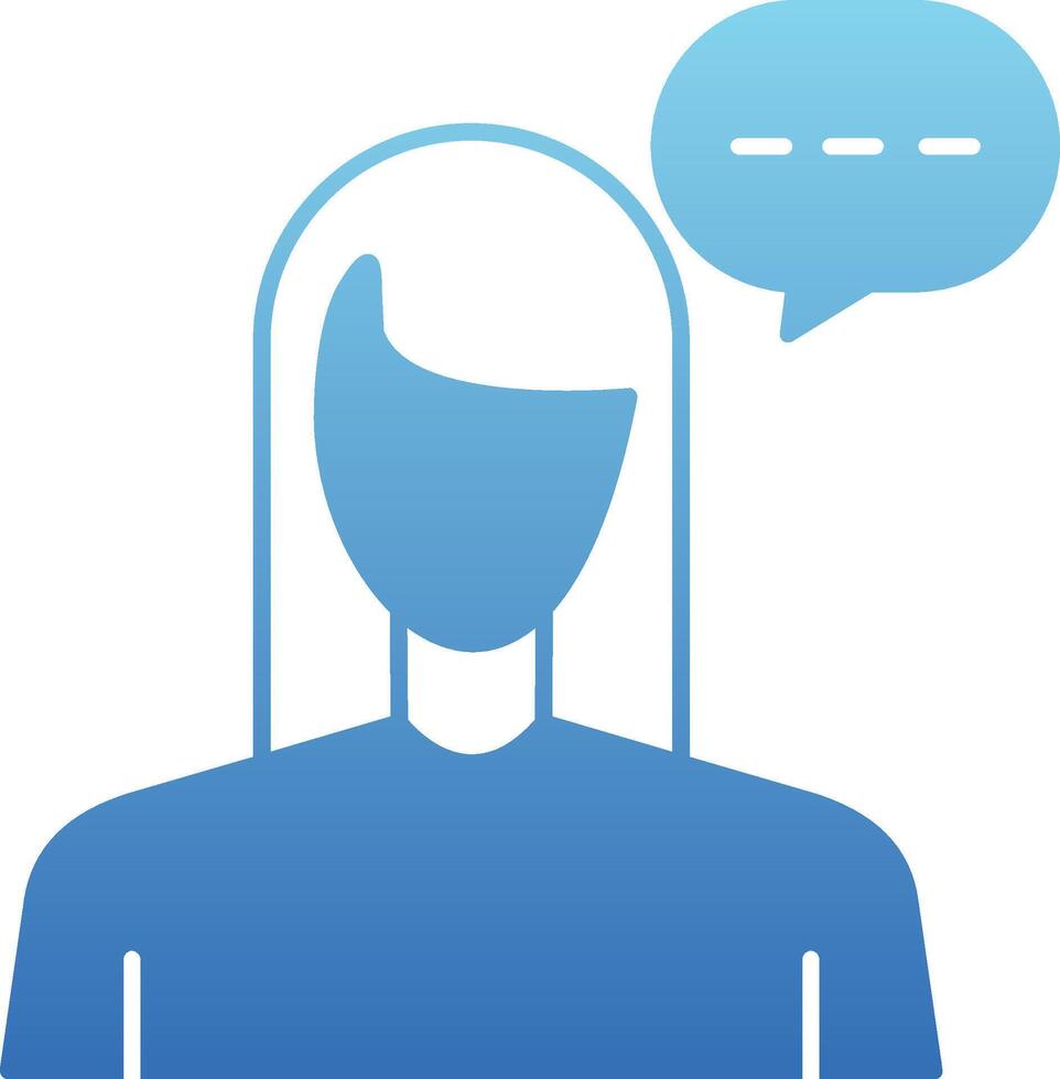 Virtual Assistant Glyph Gradient Icon vector
