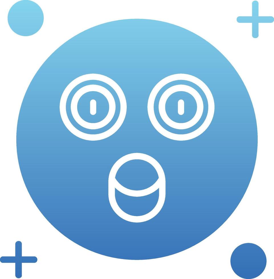 Surprised Glyph Gradient Icon vector