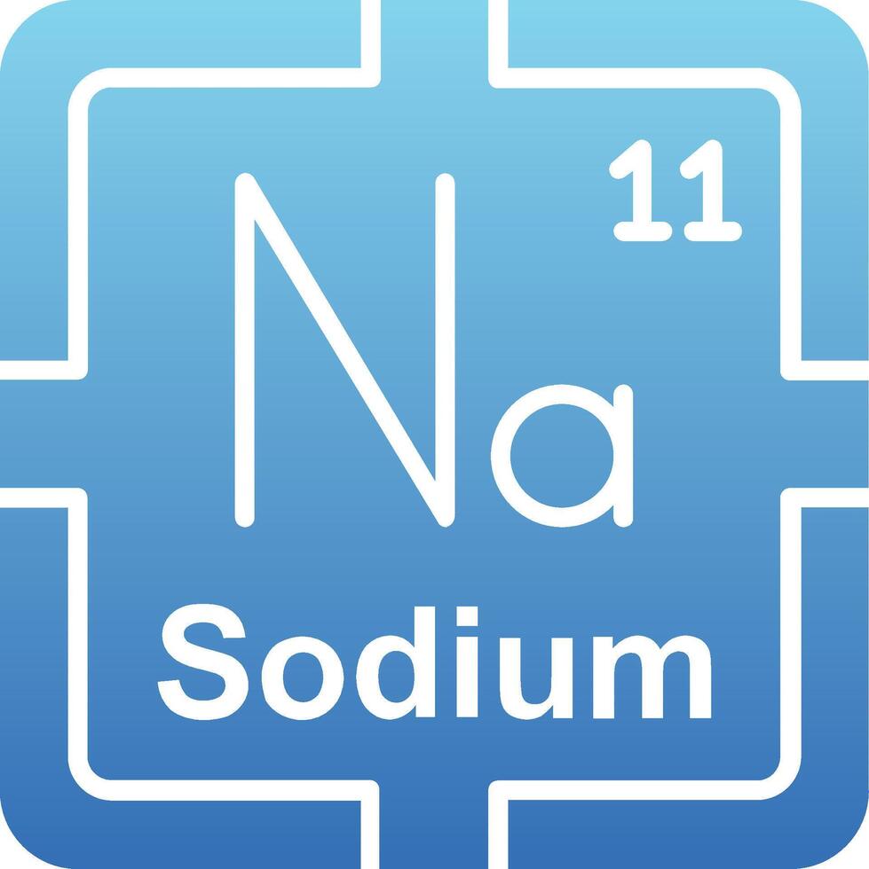 Sodium Glyph Gradient Icon vector