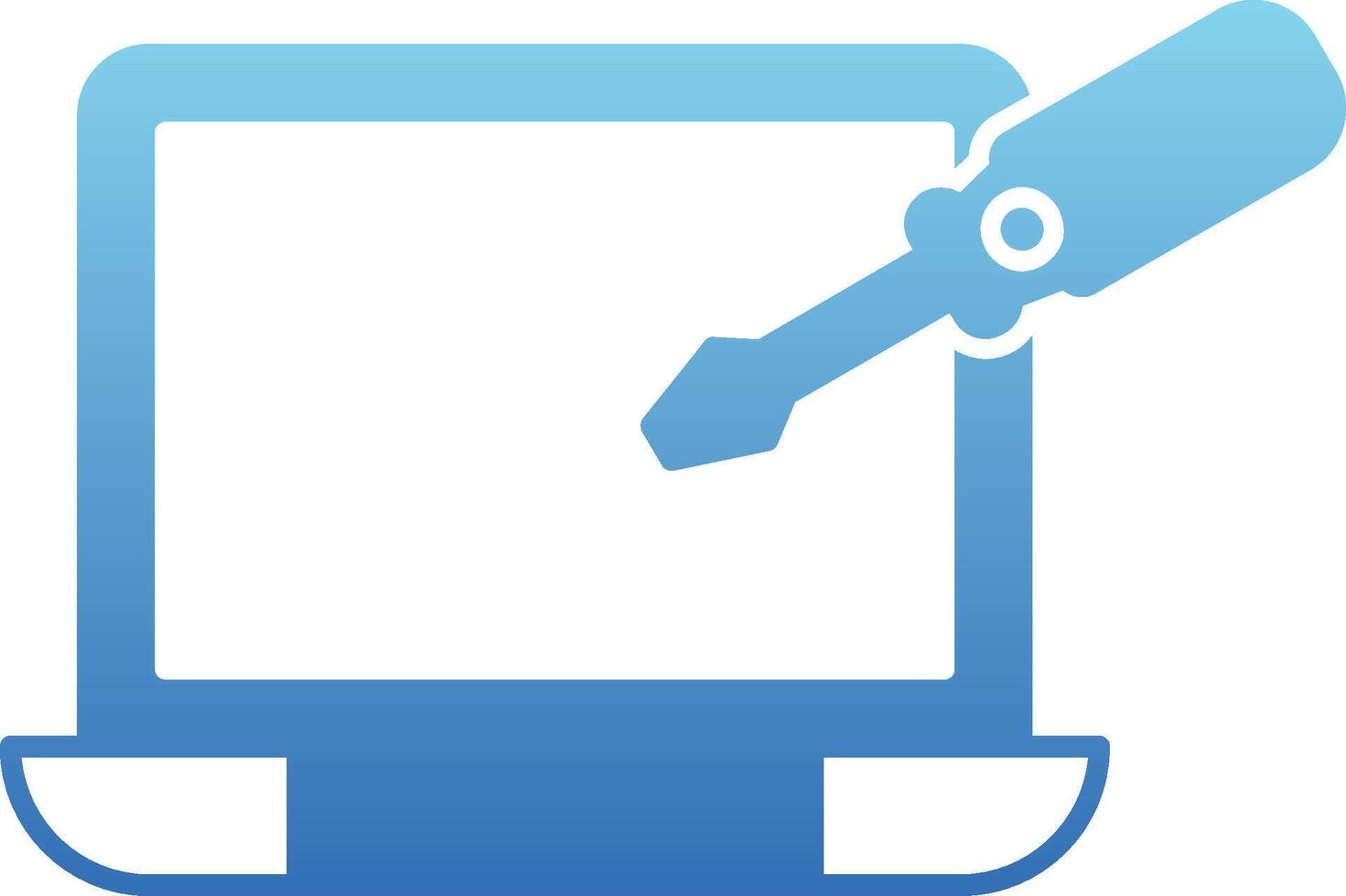 Laptop Repair Glyph Gradient Icon vector
