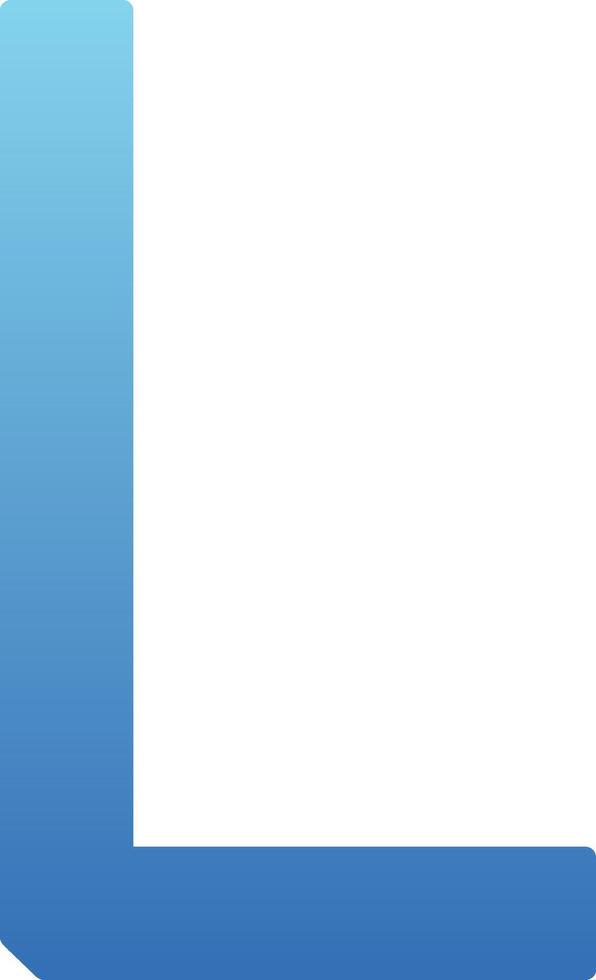 Capital L Icon vector