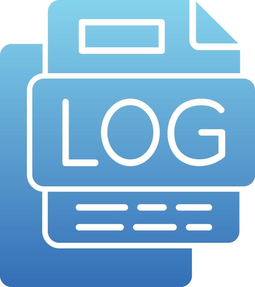 LOG File Glyph Gradient Icon vector