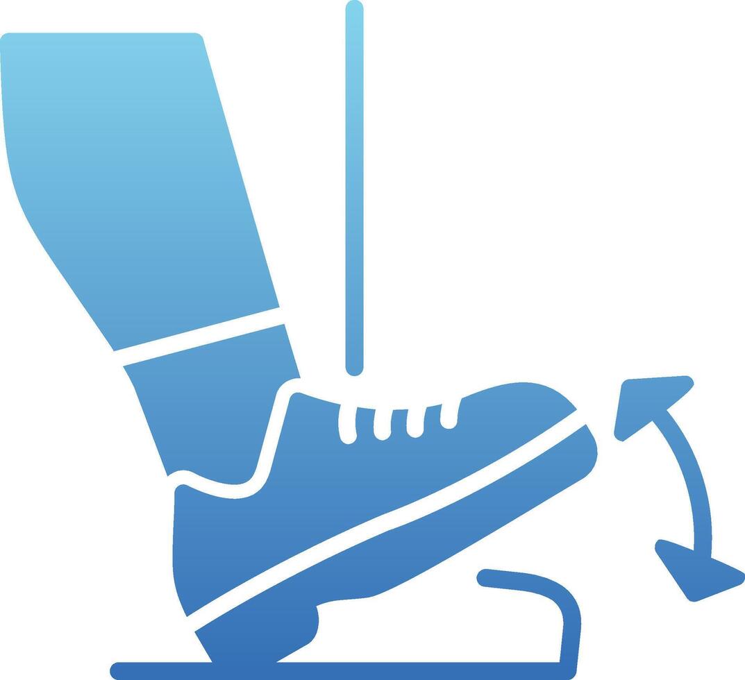 Toe Drop Glyph Gradient Icon vector
