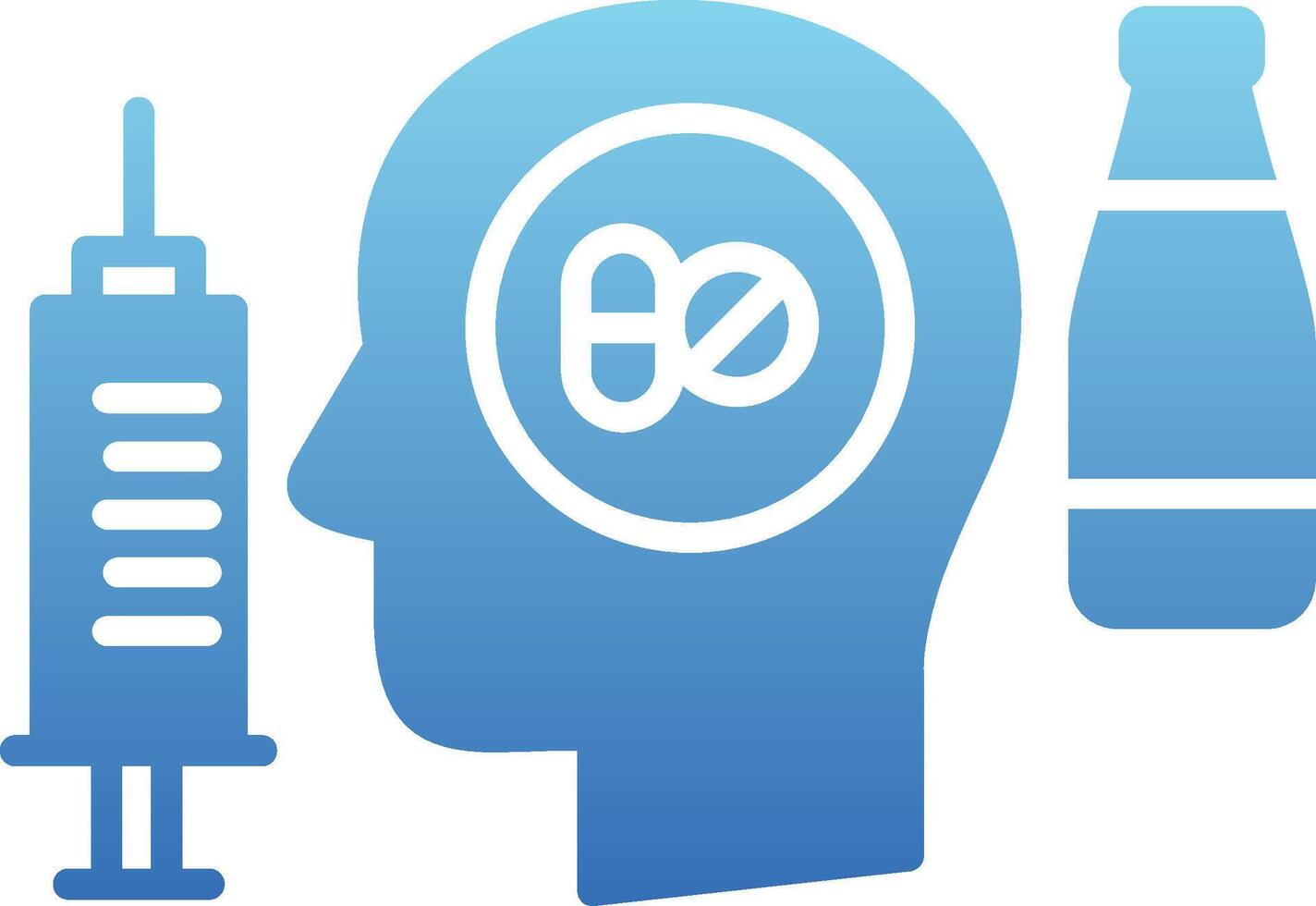Addiction Glyph Gradient Icon vector