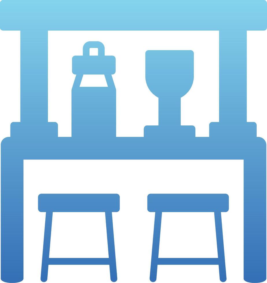 Bar Glyph Gradient Icon vector