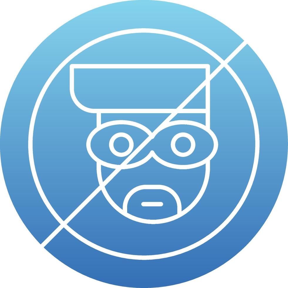 Anti Theft Glyph Gradient Icon vector