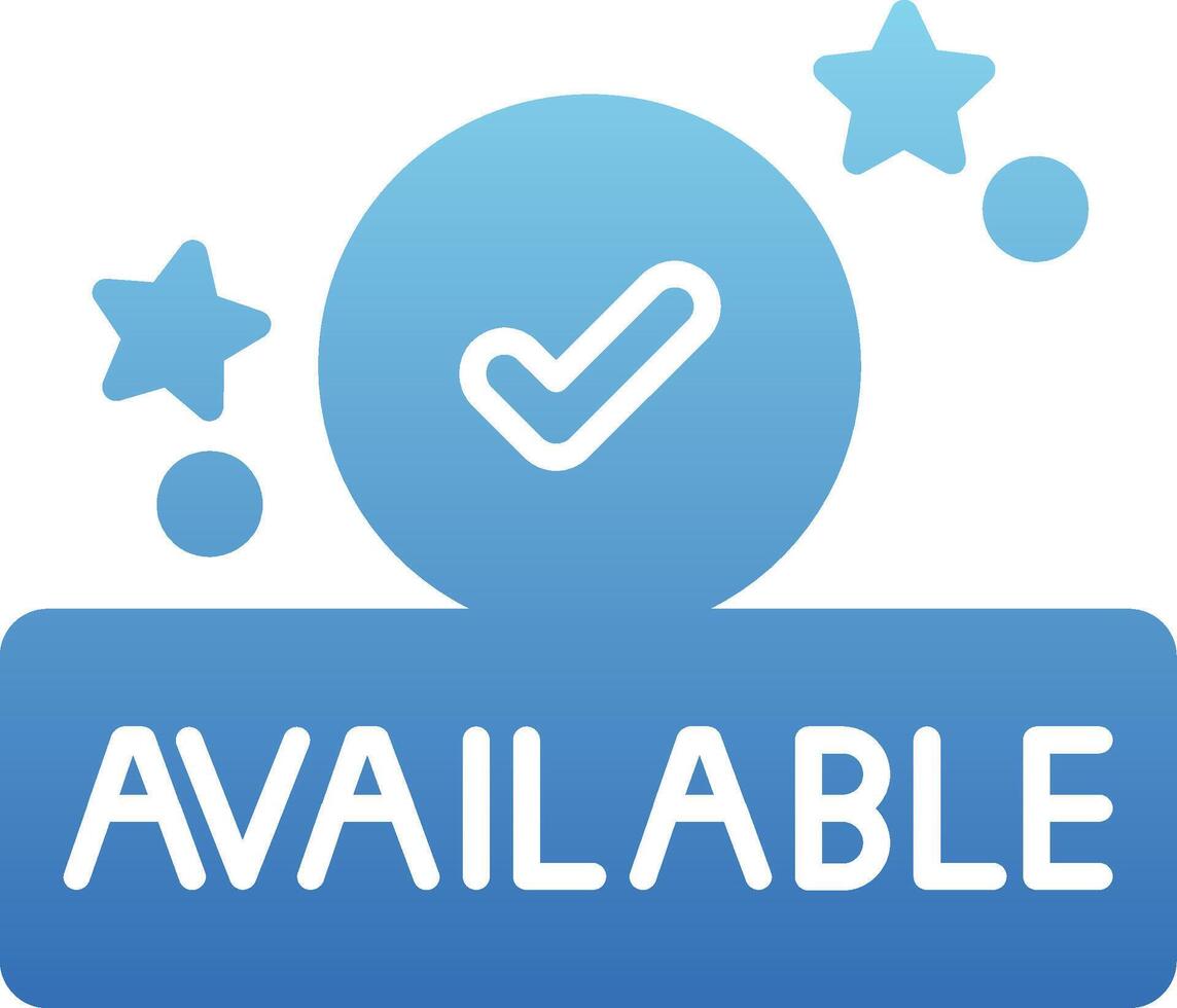 Available Glyph Gradient Icon vector