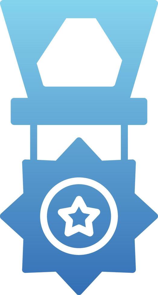 Medal Glyph Gradient Icon vector