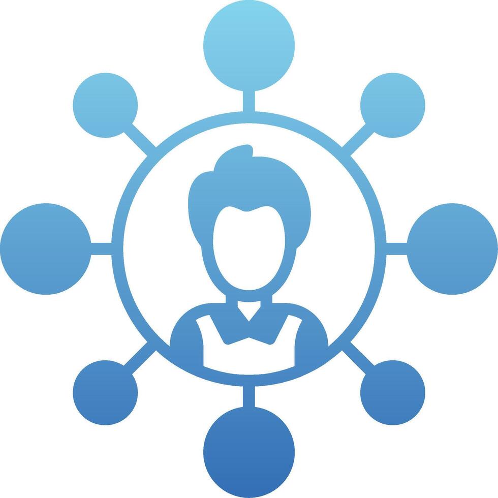 Remote Access Glyph Gradient Icon vector