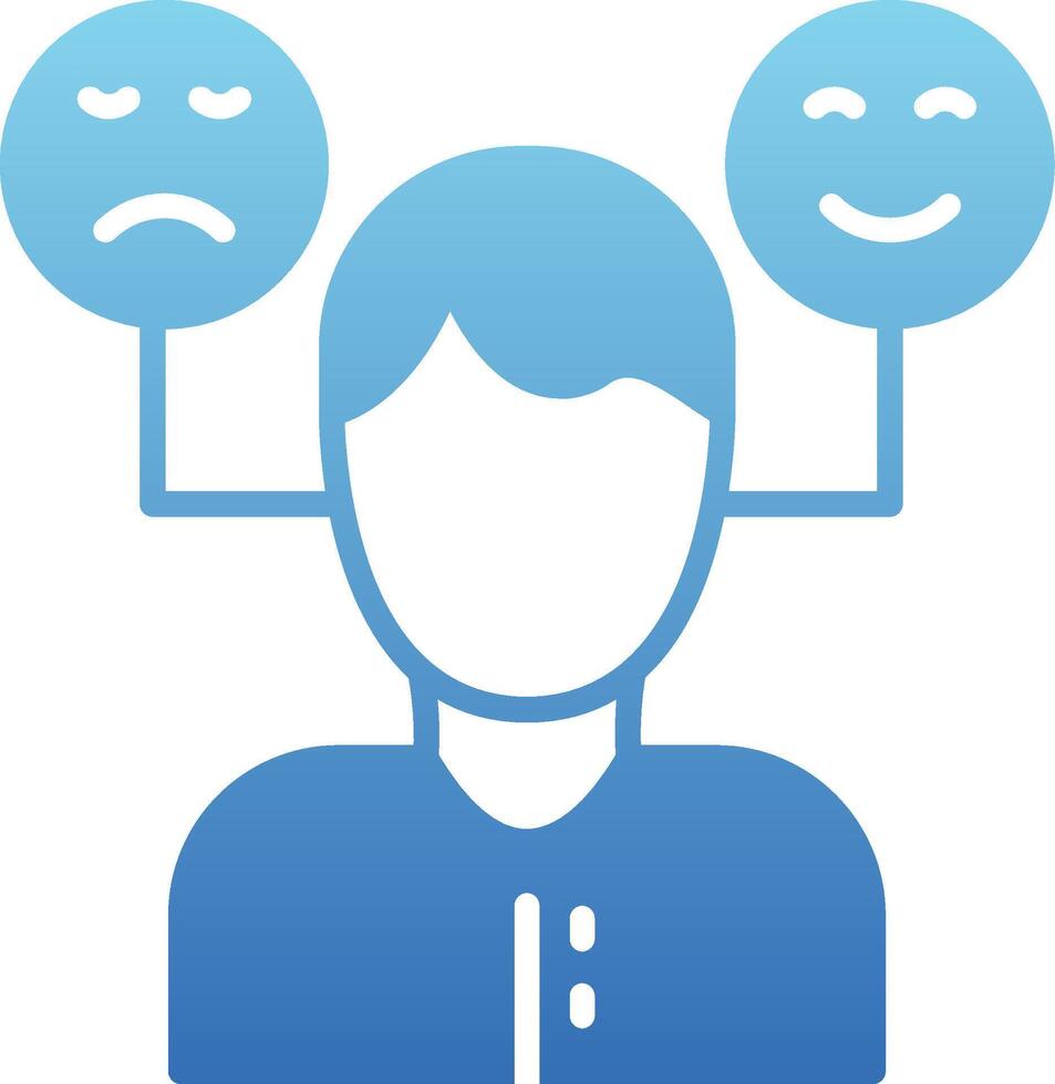 Emotions Glyph Gradient Icon vector