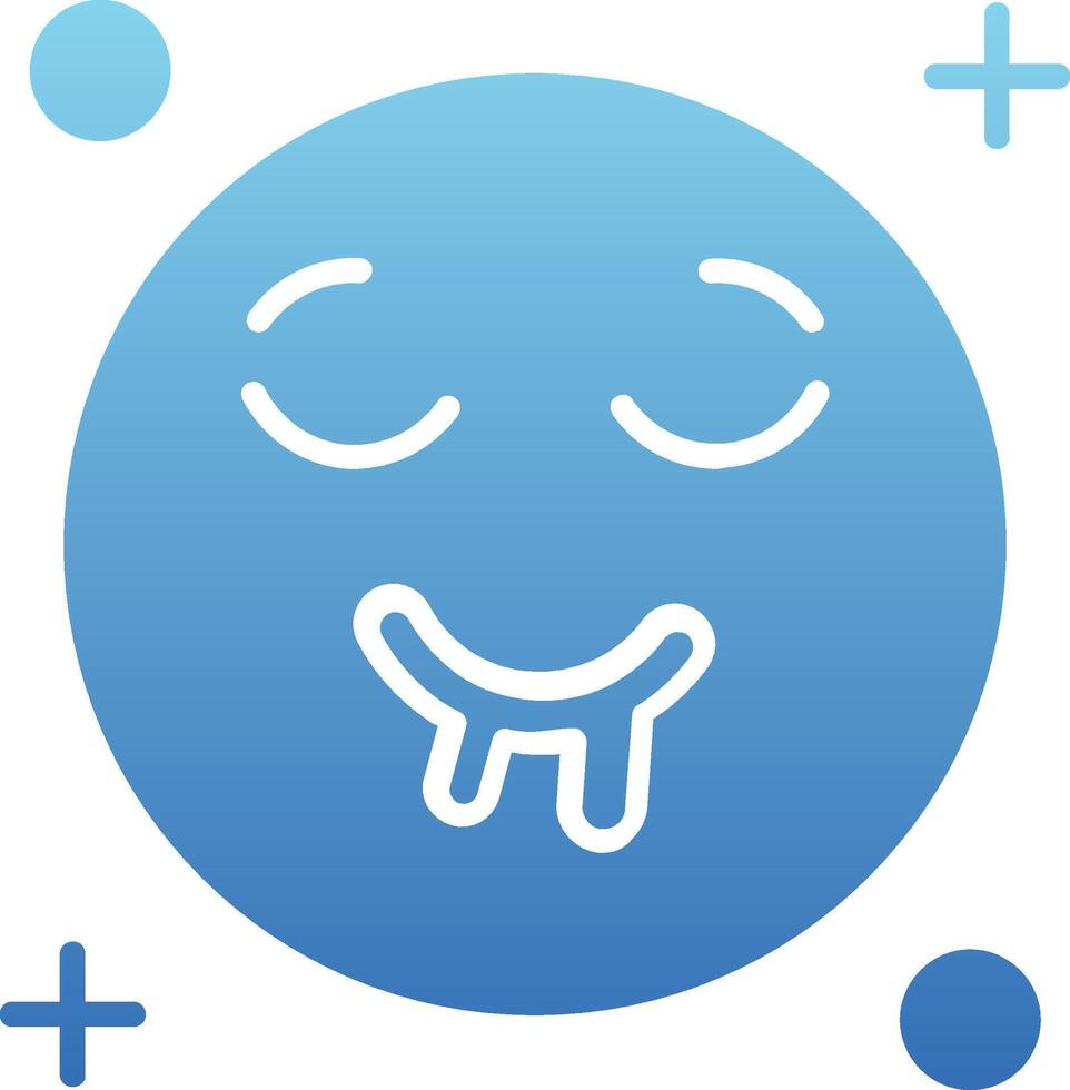 Drooling Glyph Gradient Icon vector
