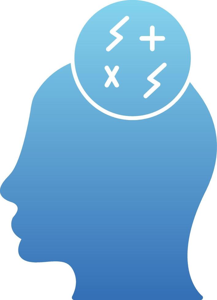 Anxiety Glyph Gradient Icon vector