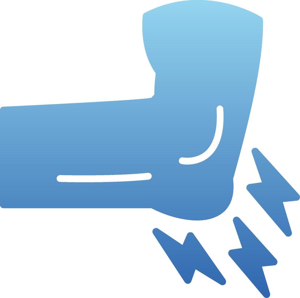 Elbow Pain Glyph Gradient Icon vector