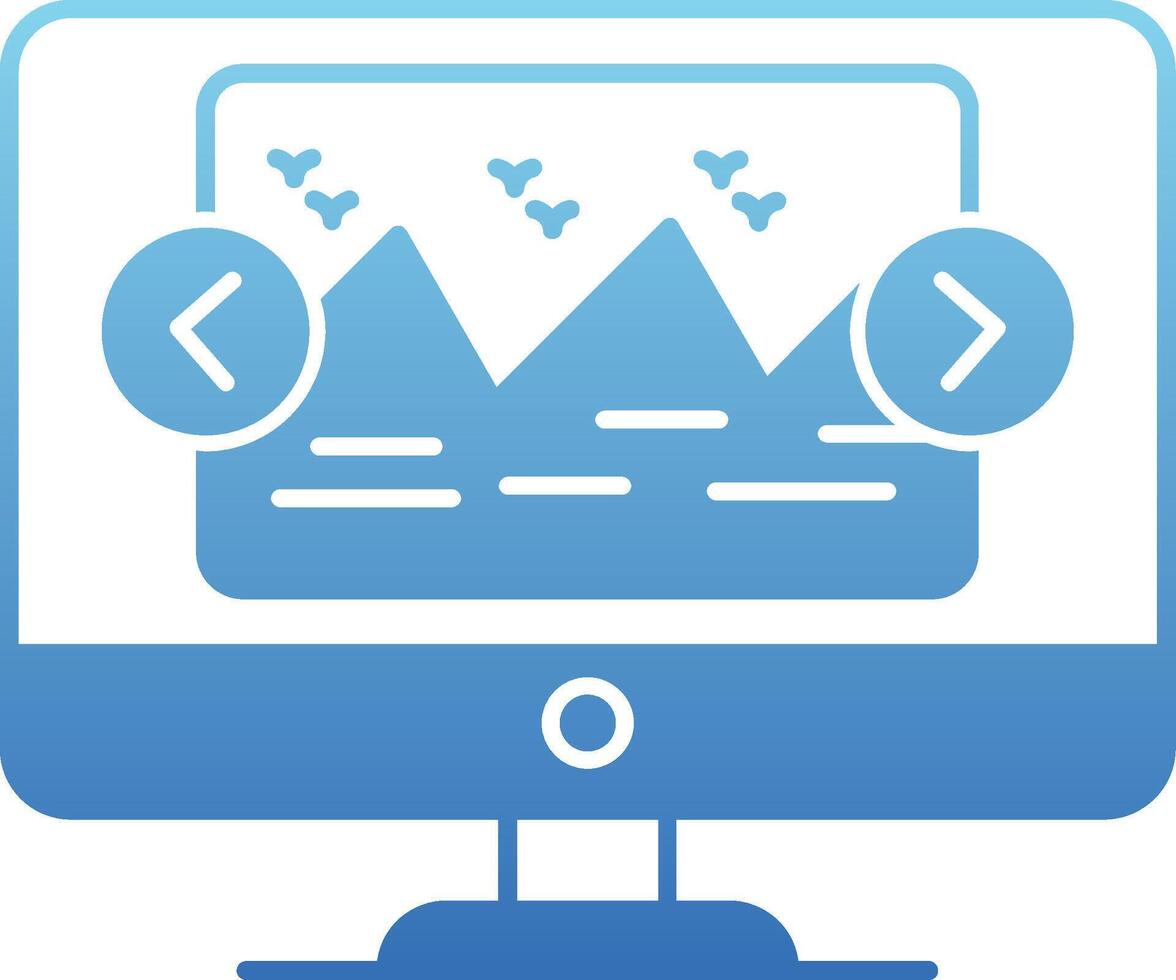 Carrousel Glyph Gradient Icon vector