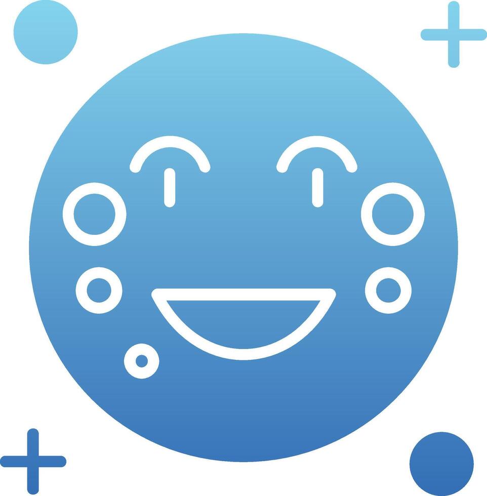 Moon Glyph Gradient Icon vector
