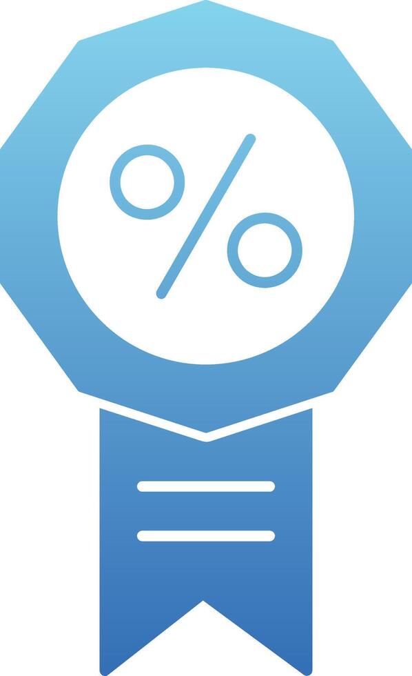 Badge Glyph Gradient Icon vector