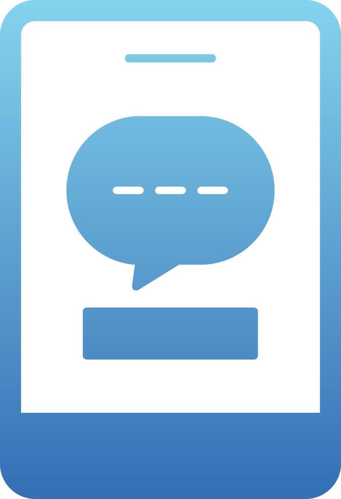 Phone Message Glyph Gradient Icon vector
