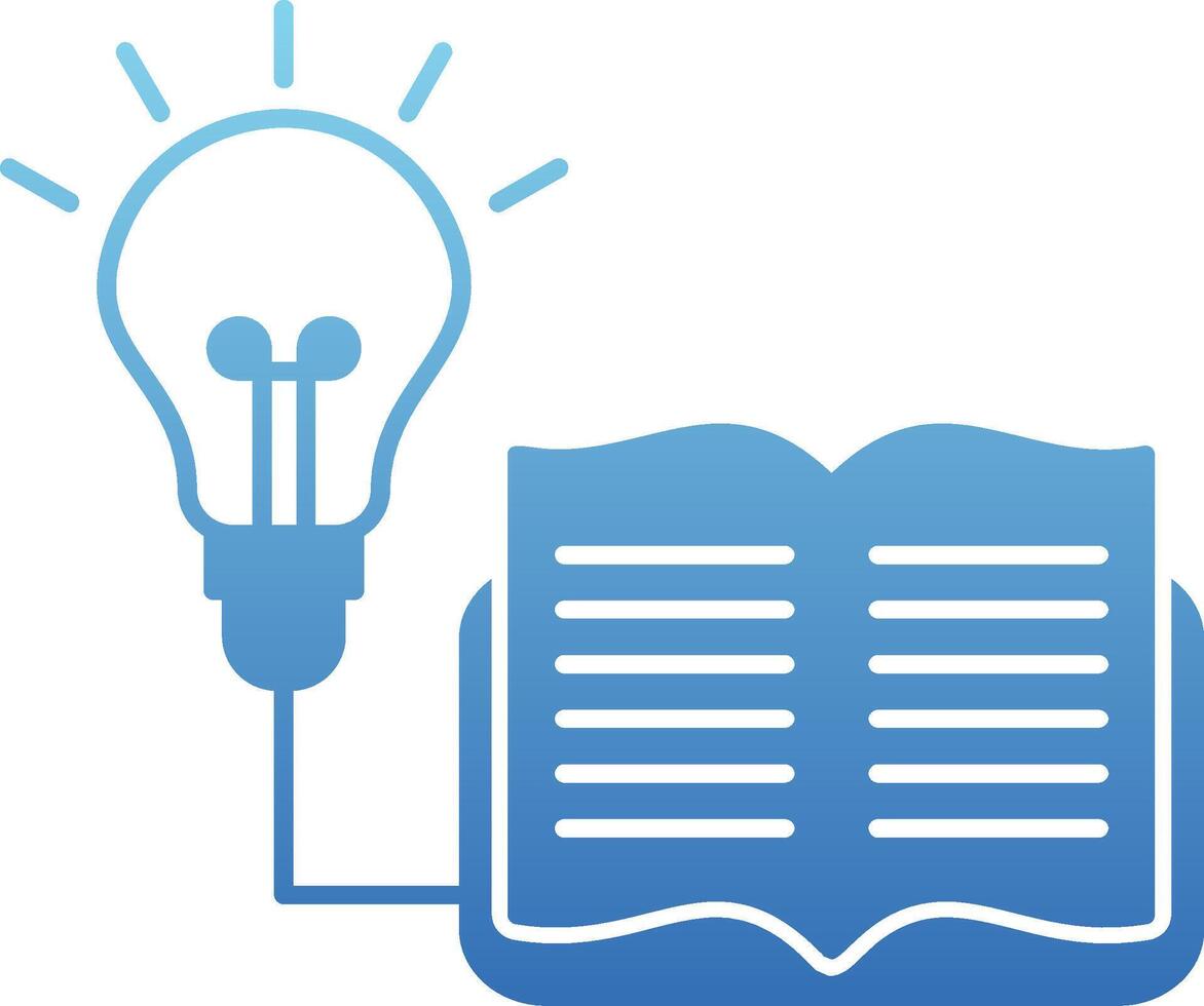 Lifelong Learning Glyph Gradient Icon vector