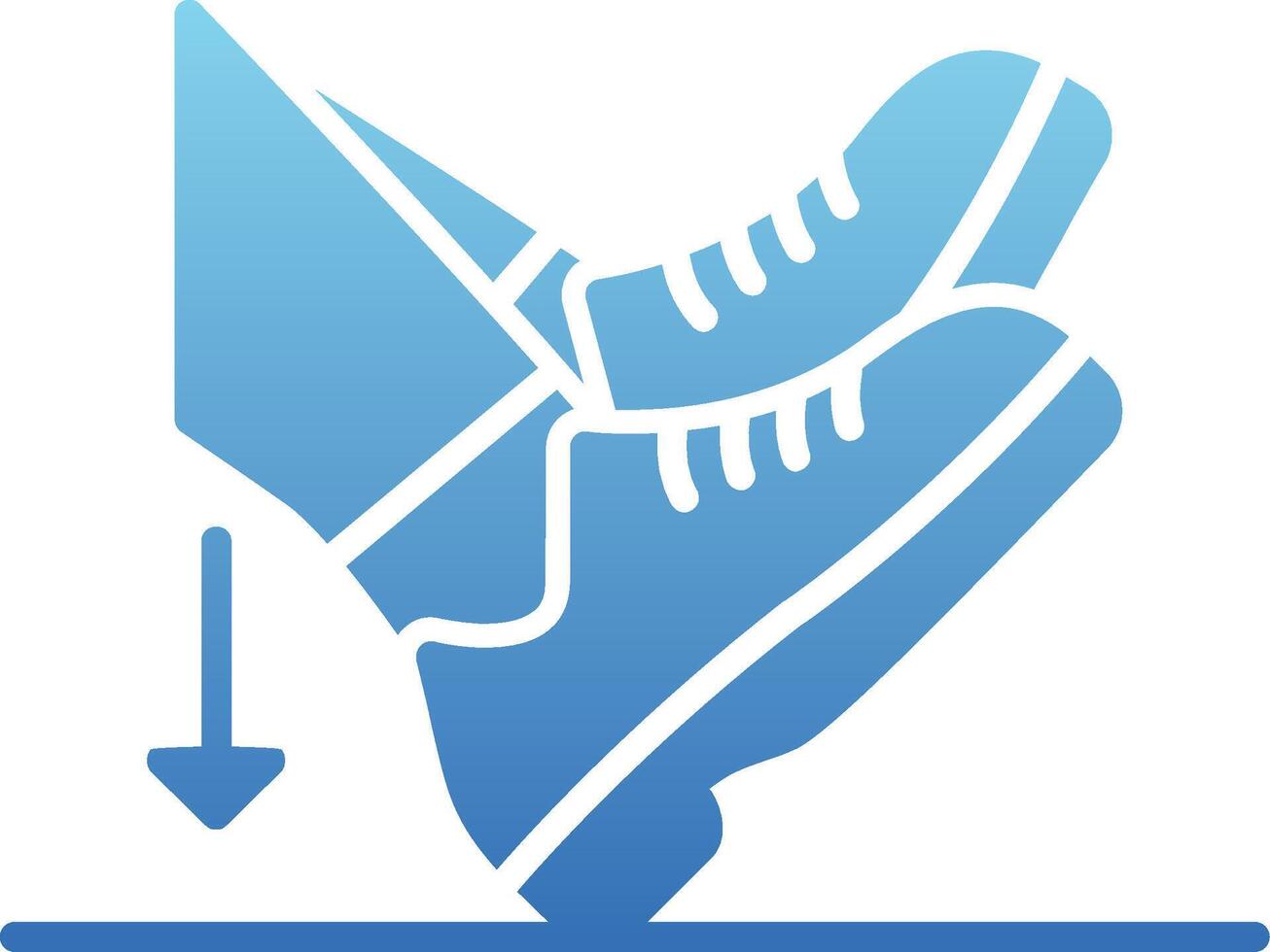 Heel Dig Glyph Gradient Icon vector