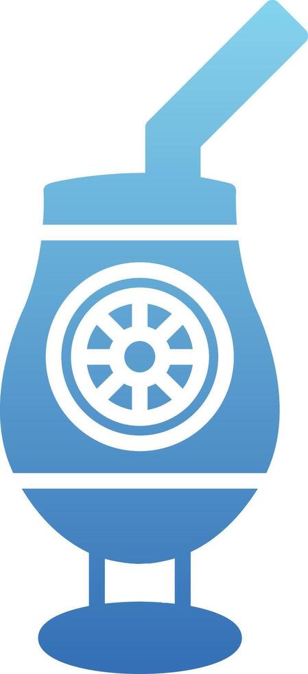 Cocktail Glyph Gradient Icon vector