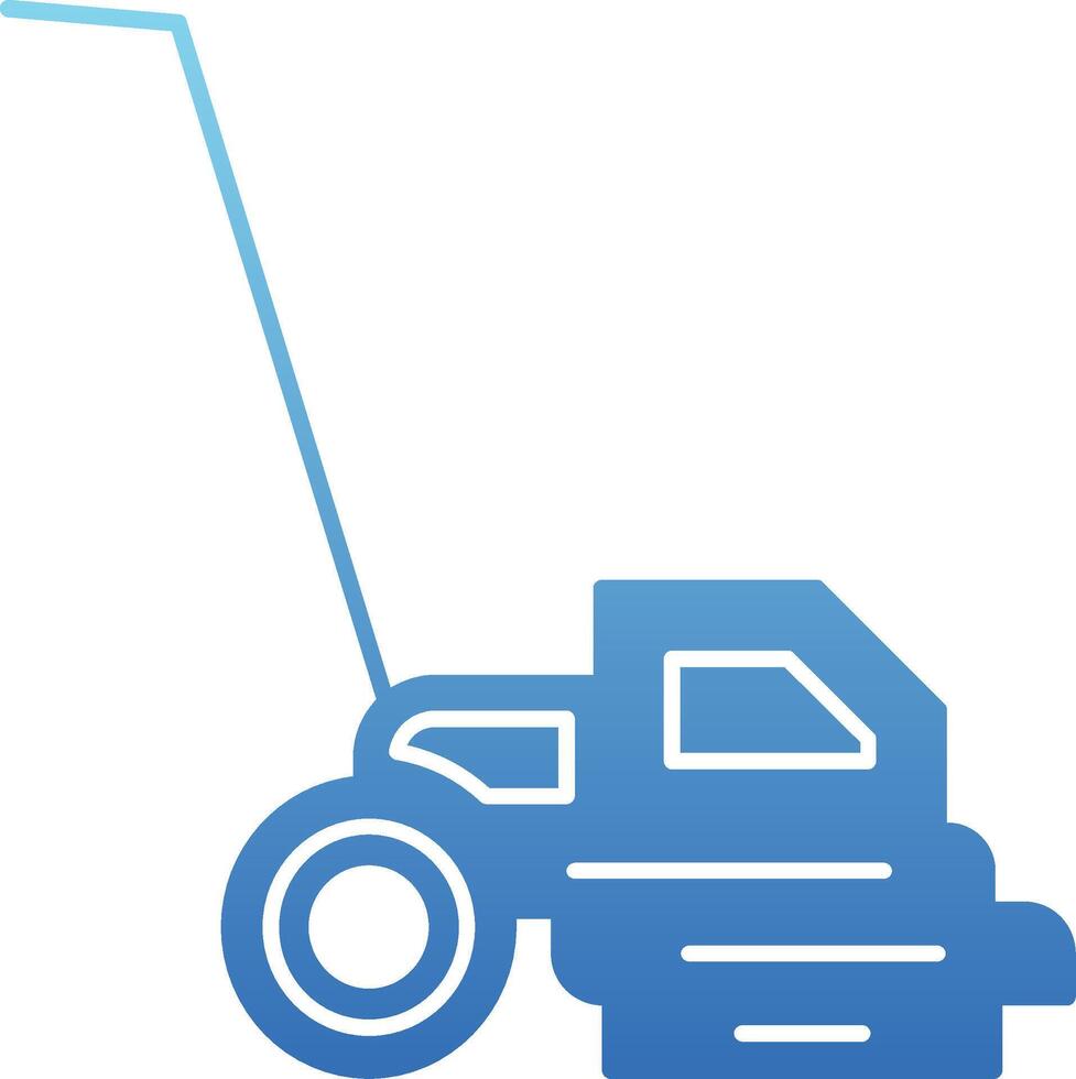 Lawn Mover Glyph Gradient Icon vector