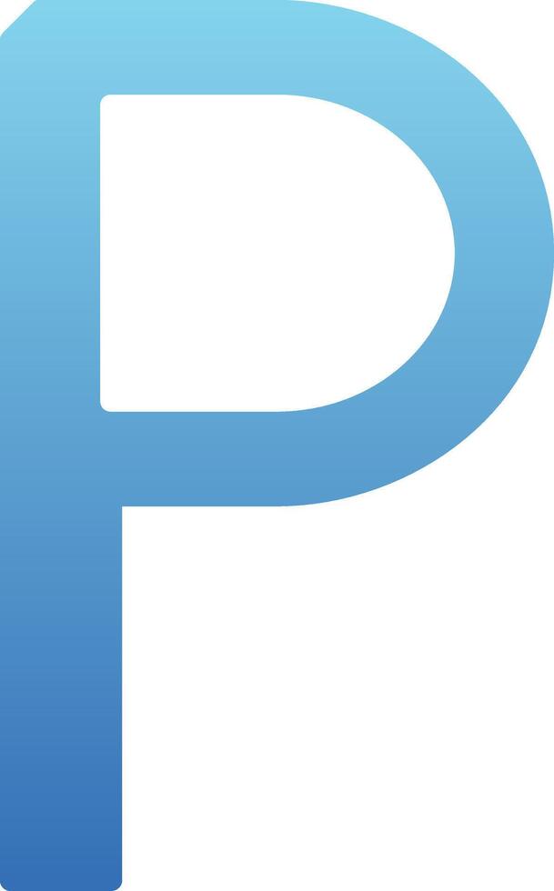 Capital P Icon vector