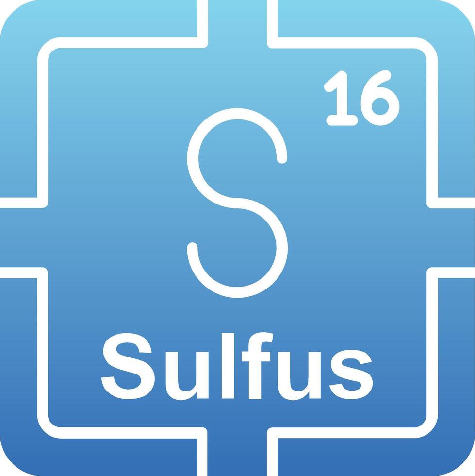 Sulfur Glyph Gradient Icon vector