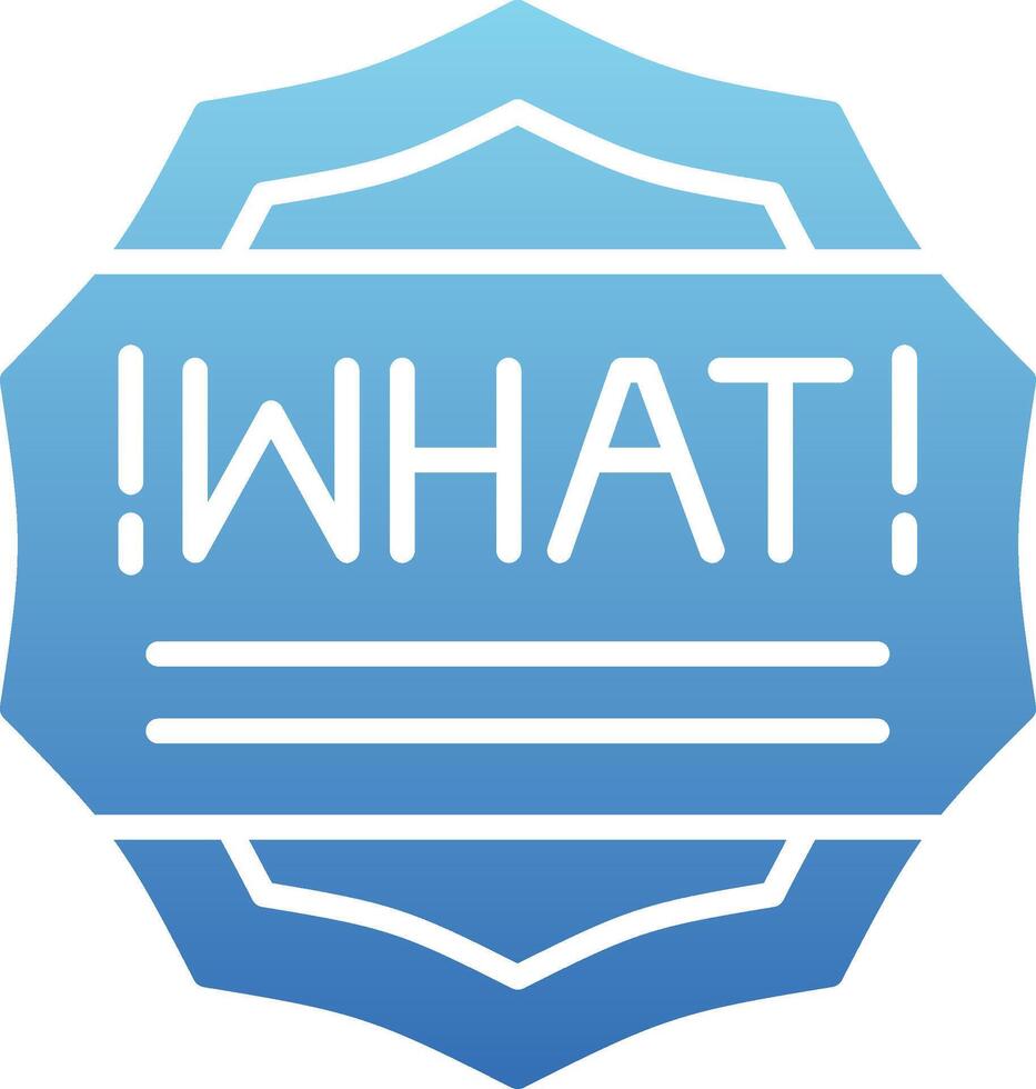 What Glyph Gradient Icon vector