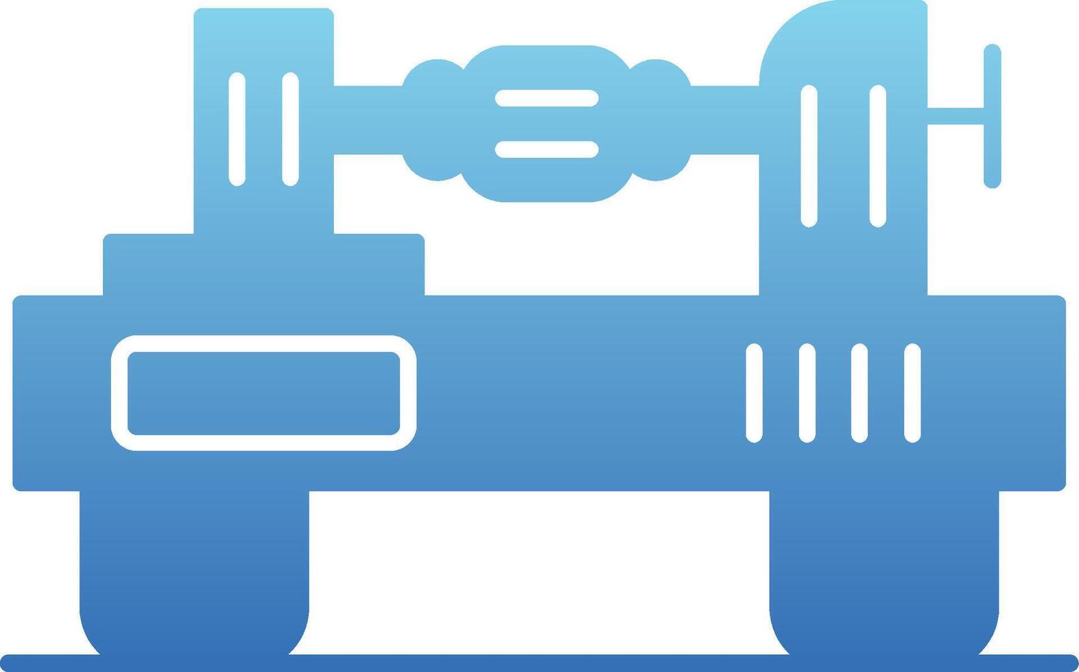 Lathe Glyph Gradient Icon vector