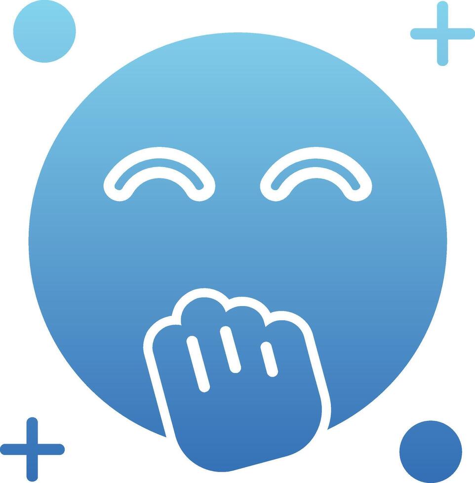 Blush Glyph Gradient Icon vector