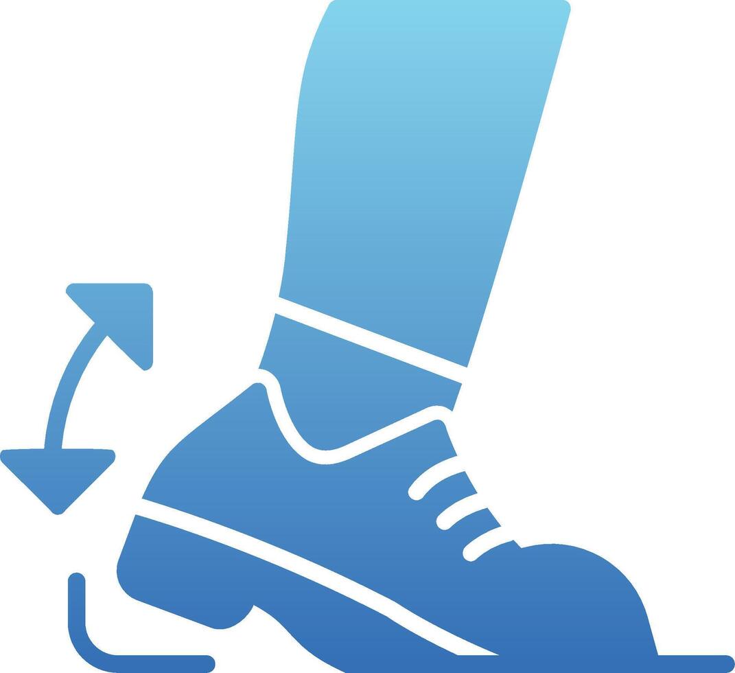 Heel Drop Glyph Gradient Icon vector