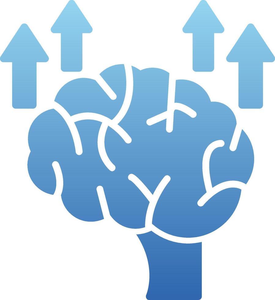 Neuroplasticity Glyph Gradient Icon vector