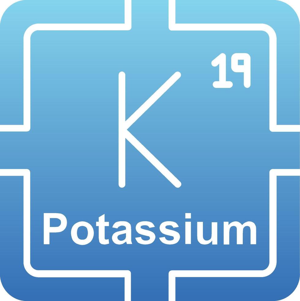 Potassium Glyph Gradient Icon vector