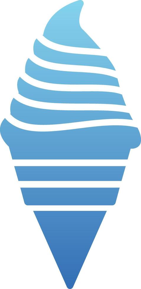 Ice Cream Glyph Gradient Icon vector