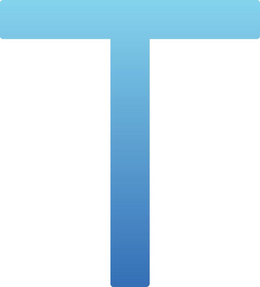 Capital T Icon vector