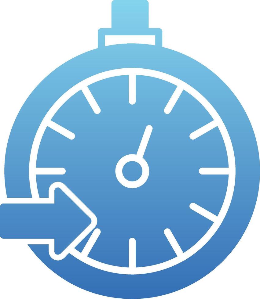 Pace Clock Glyph Gradient Icon vector