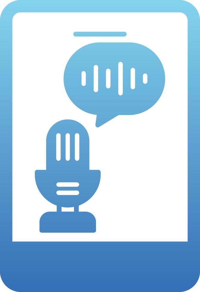 Voice Recognition Glyph Gradient Icon vector