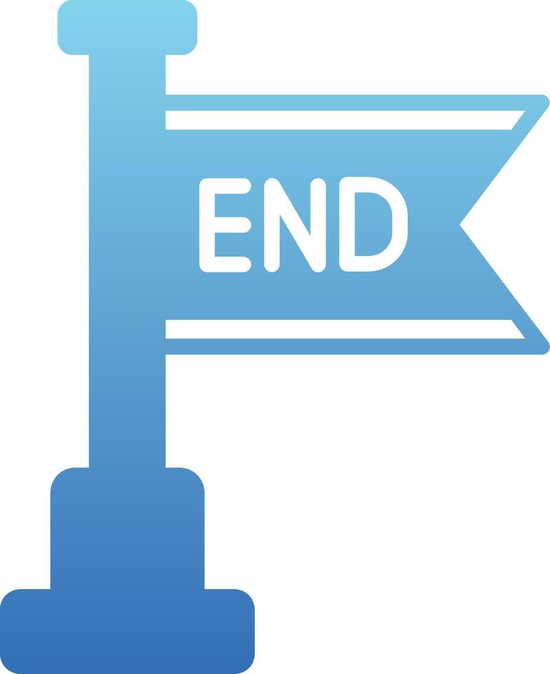 End Glyph Gradient Icon vector