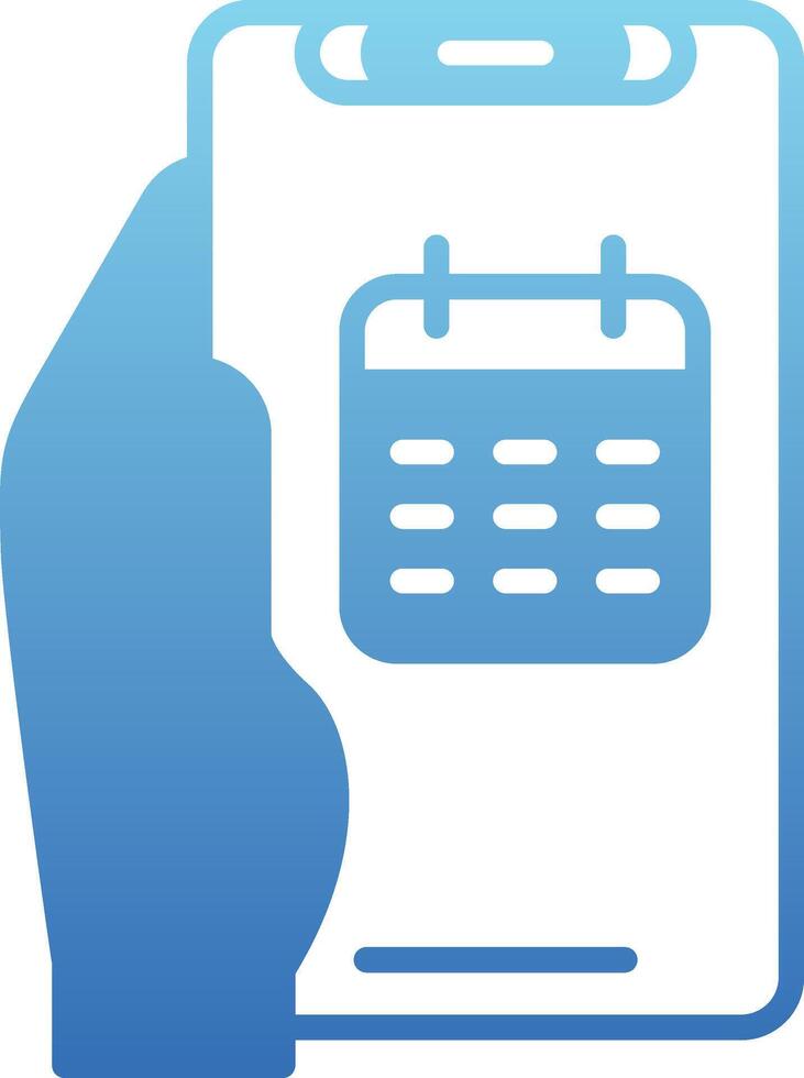 Calendar Glyph Gradient Icon vector
