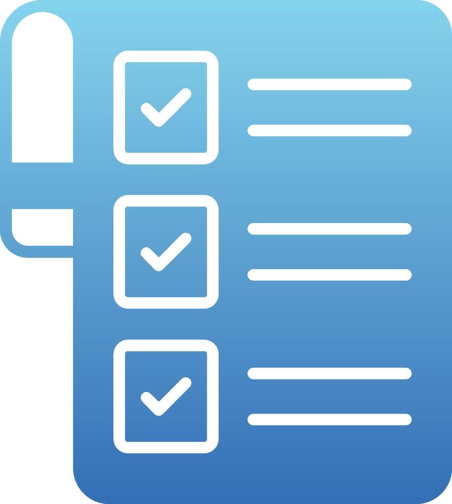 Checklist Glyph Gradient Icon vector