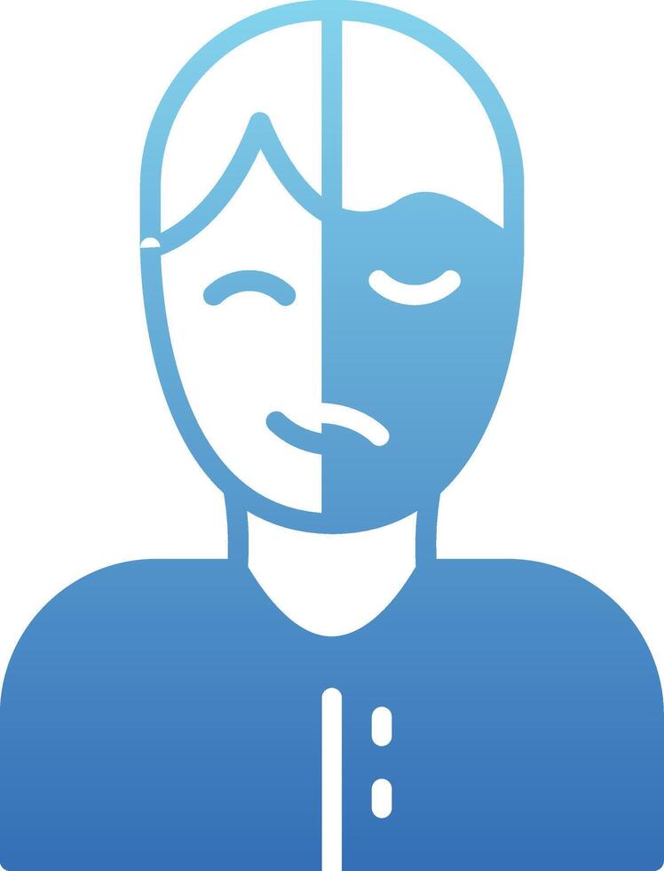 Personality Disorder Glyph Gradient Icon vector