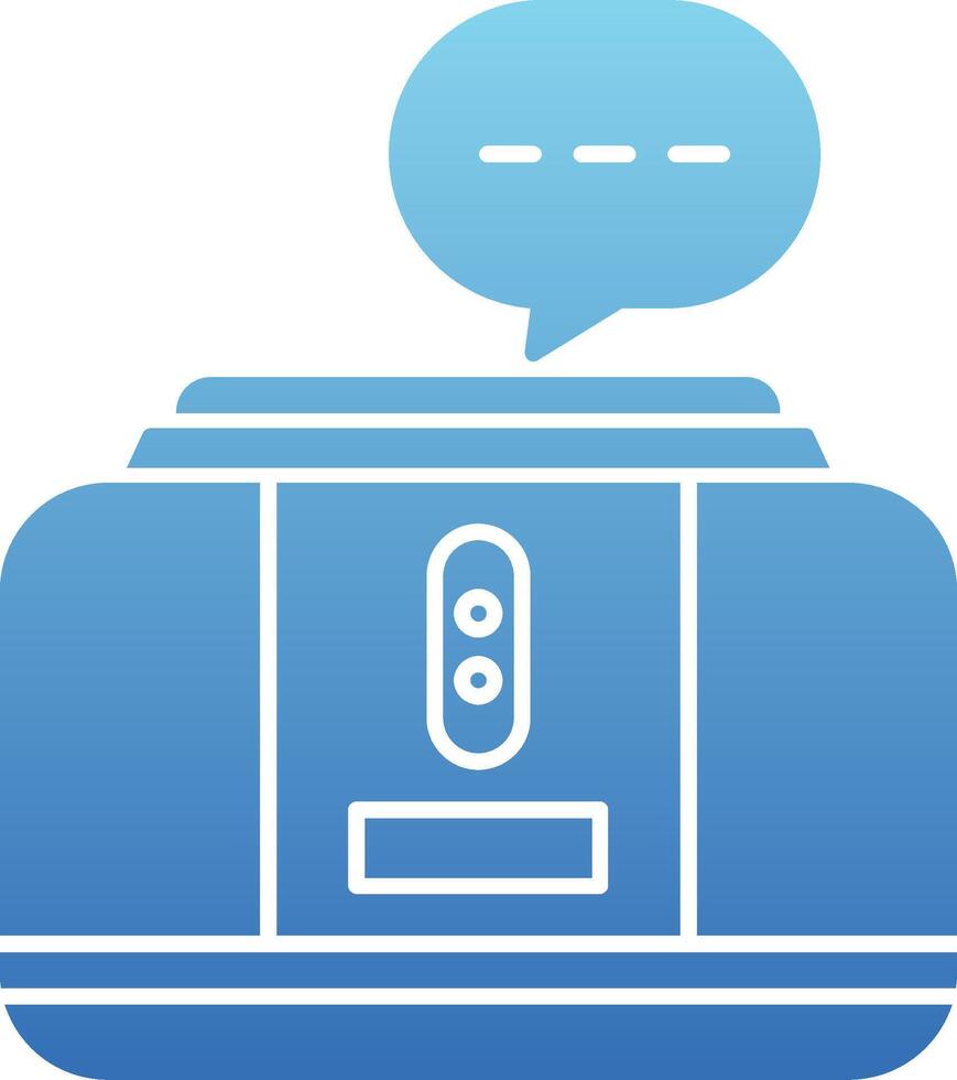 Virtual Assistant Glyph Gradient Icon vector