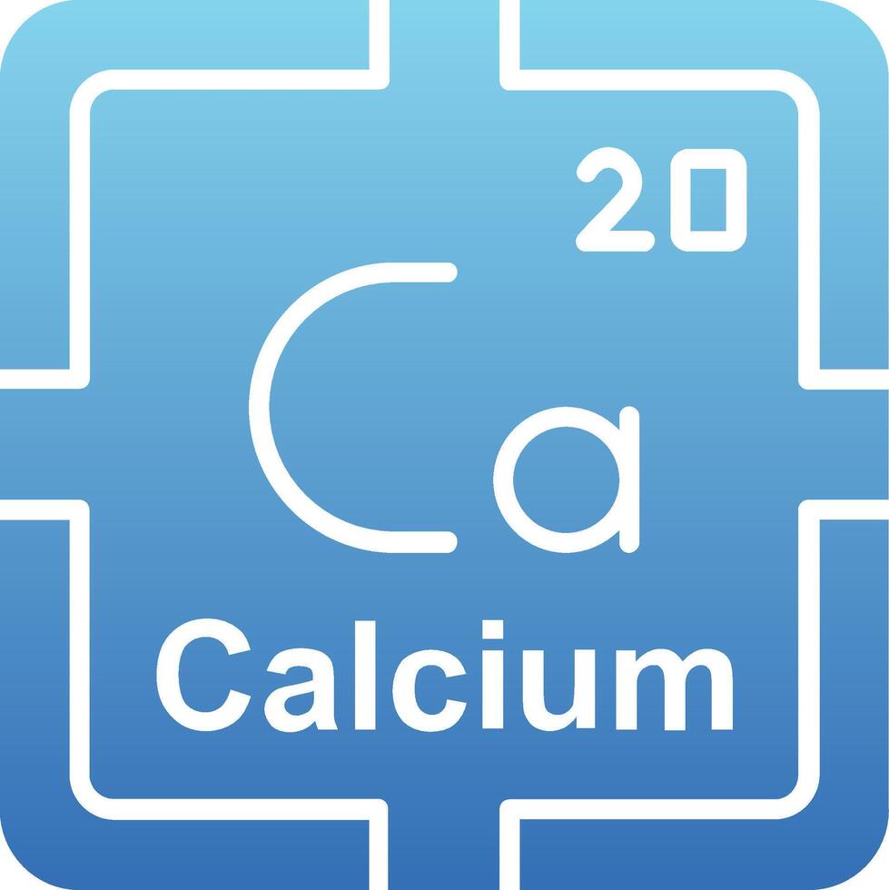 Calcium Glyph Gradient Icon vector