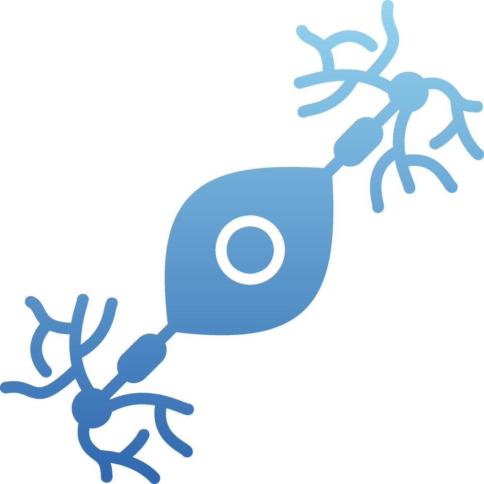 Bipolar Neuron Glyph Gradient Icon vector